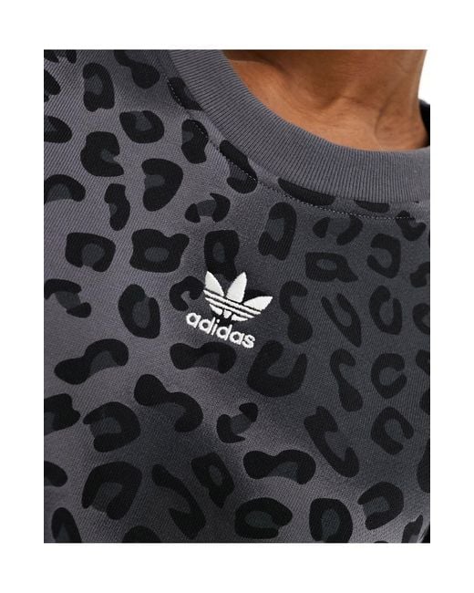 Adidas Originals Black Leopard Luxe Sweatshirt