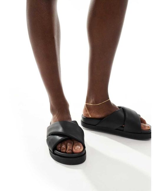 ONLY Brown Cross Front Sandals