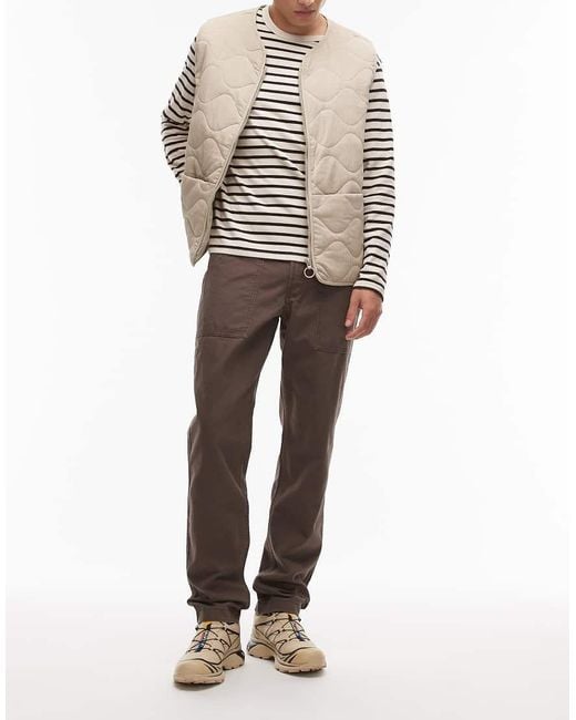 Timberland Natural Washed Heavy Canvas Fatigue Pocket Loose Fit Pants for men