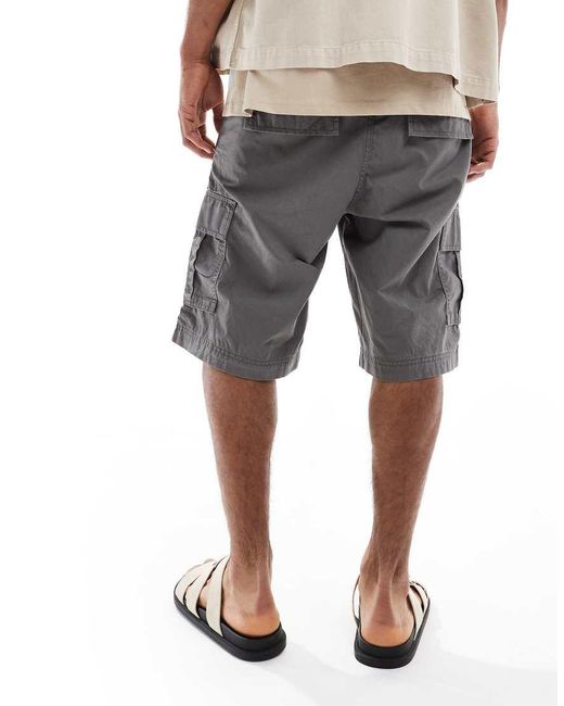 Pantaloncini Cargo Larghi Grigi di Jack & Jones in Natural da Uomo