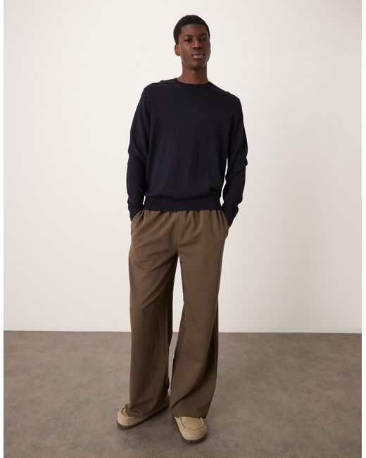 Mango – wollpullover in Blue für Herren