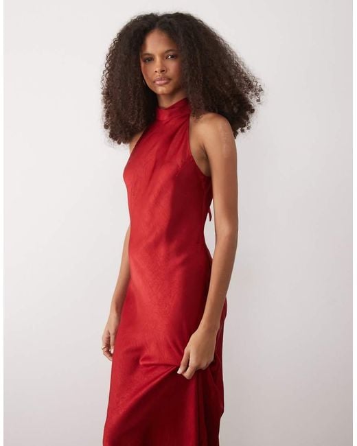 mango satin tie dress Mango satin wrap dress in green