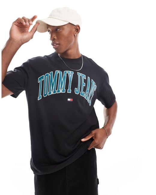 T-shirt classique coloré style universitaire Tommy Hilfiger pour homme en coloris Blue