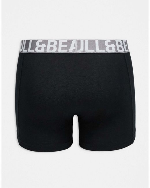 Pull&Bear – 3er-pack eng geschnittene boxershorts in Black für Herren