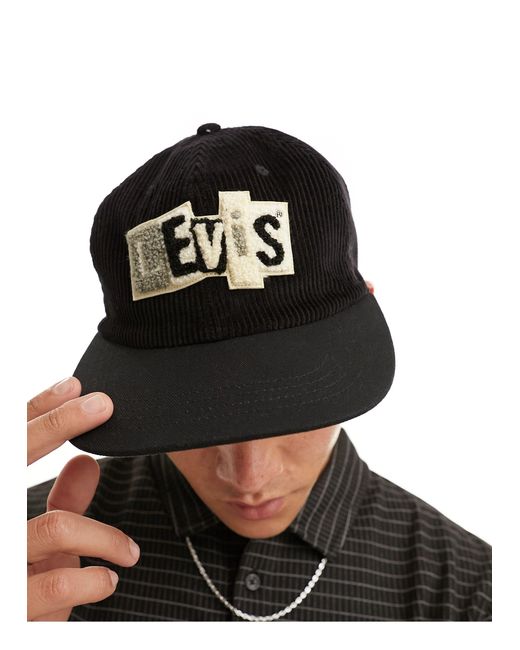 Gorra negra con logo Levi's de hombre de color Black