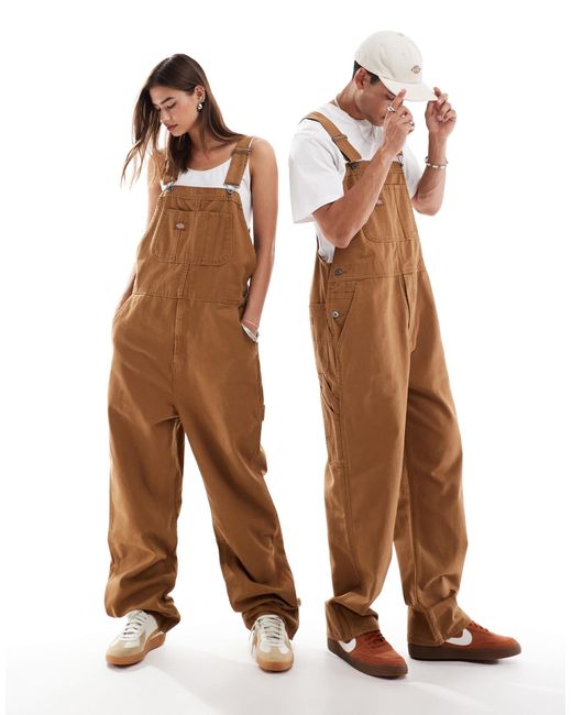Dickies Brown Duck Canvas Dungarees