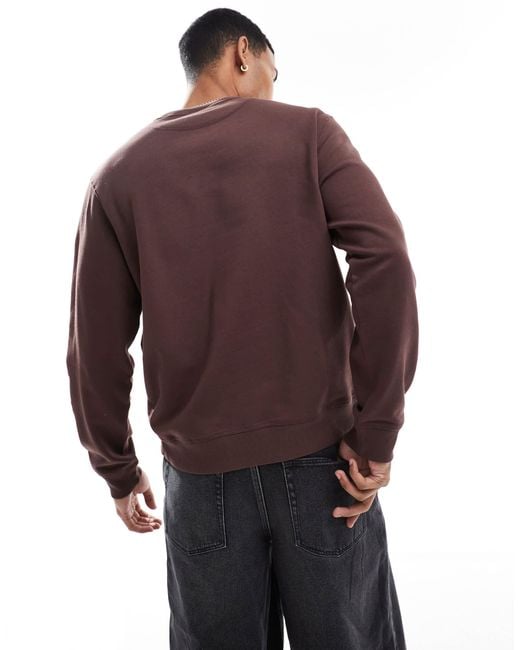 Jack & Jones Purple Oversized Sweatshirt With Embroidered Logo for men