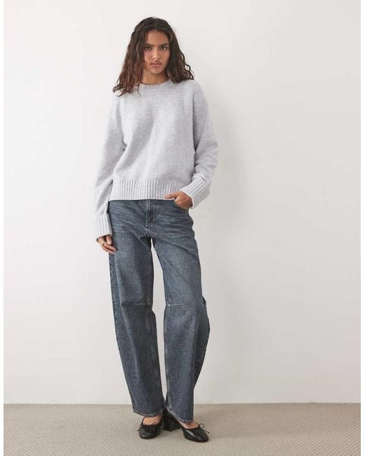 Abercrombie & Fitch Gray Knitted Crew Neck Jumper