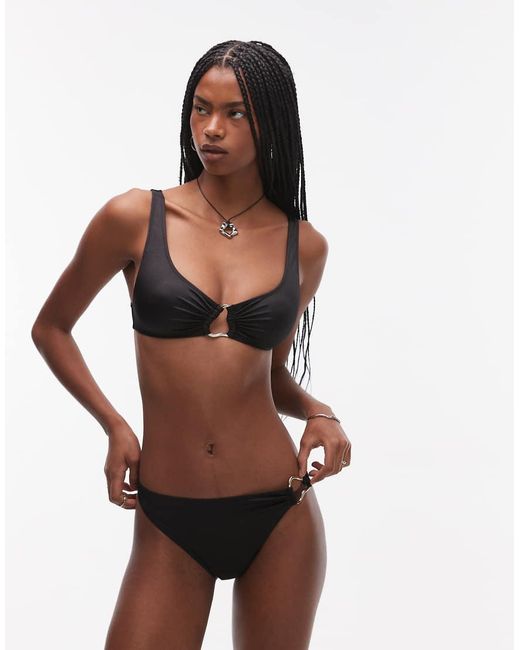 & Other Stories Brown Triangle Bikini Bottoms
