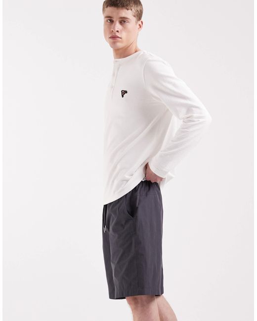 ASOS White Mid Length Elasticated Jorts for men