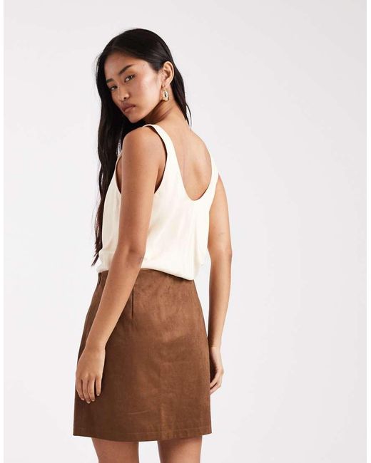 Minigonna Premium di Object in Brown