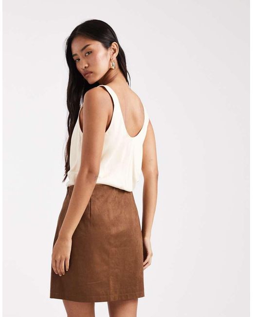Minigonna Premium di Object in Brown