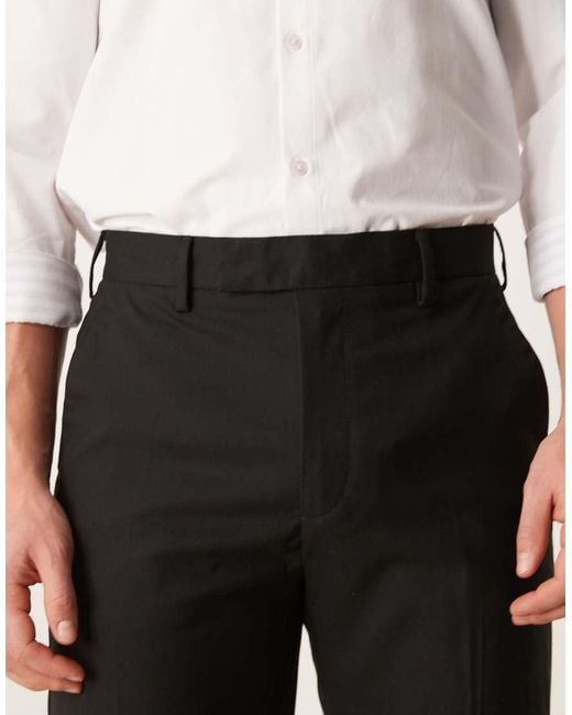 ASOS Black Smart Tapered Fit Pants for men