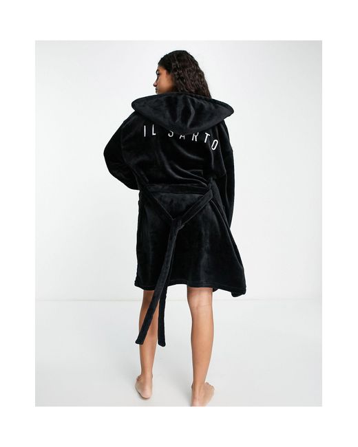 ASOS DESIGN lounge dressing gown in charcoal fleece - ShopStyle Robes