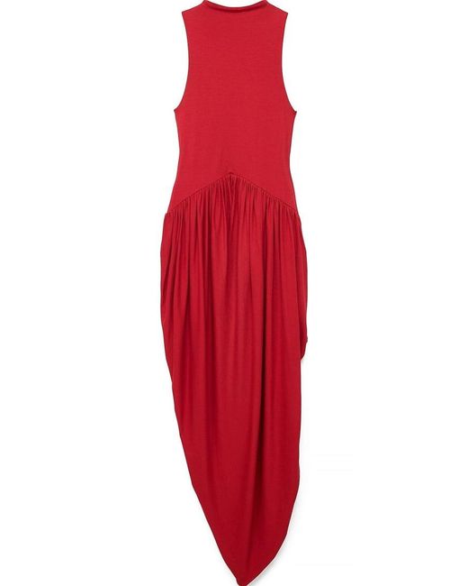 NA-KD Red Jersey Balloon Maxi Dress