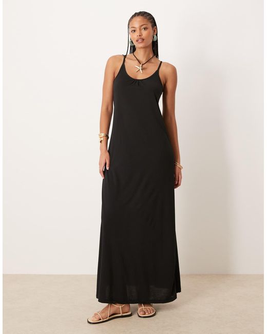 JDY Tall Blue Back Tie Maxi Dress