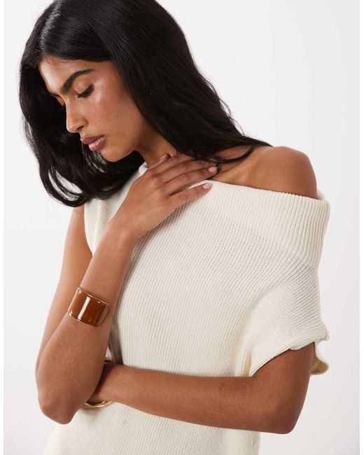 ASOS Mouwloze Asymmetrische Top in het Natural