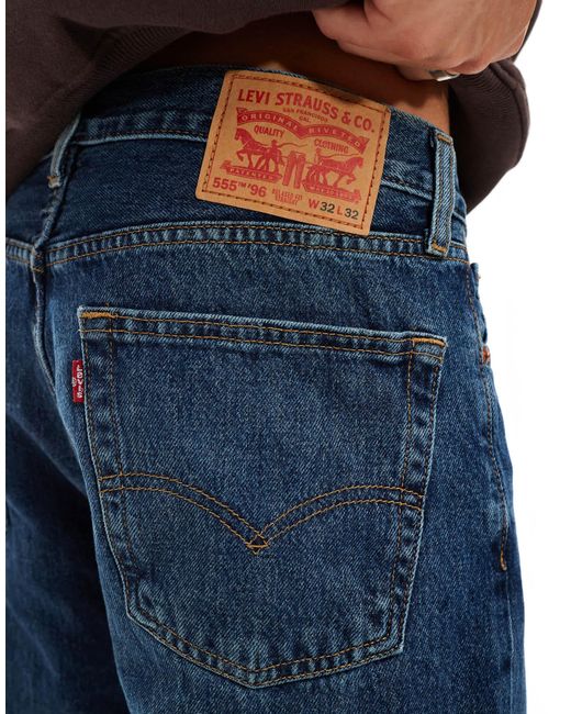 Levi's Blue 555 '96 Relaxed Straight Fit Jeans for men