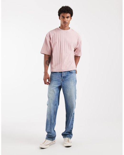 ASOS Red Boxy Oversized T-shirt for men