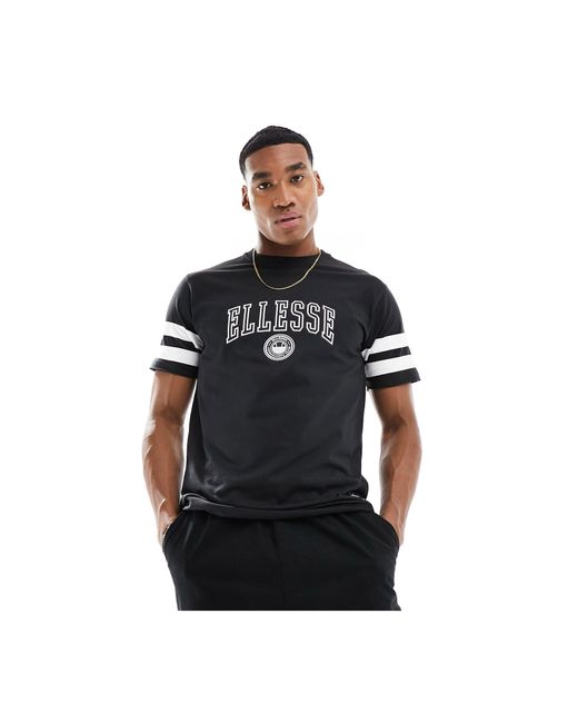Ellesse – slateno – college-t-shirt in Black für Herren