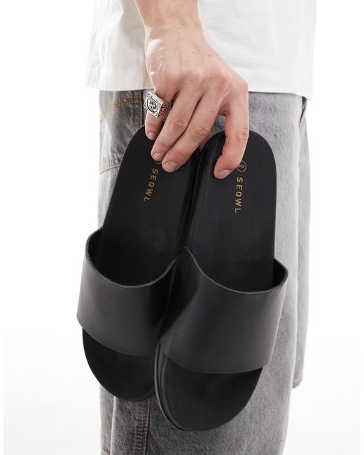 SEQWL White Mamun Sandals With Strap for men