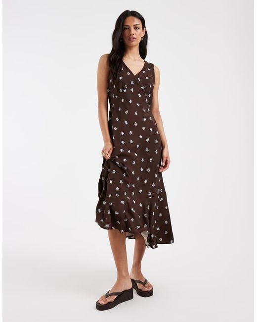 Levi's Blue Brita Ditsy Print Slip Dress