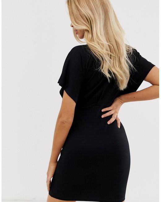 black batwing dress