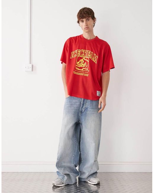 Camiseta Roja De Estilo Fútbol De Punto Team De Ice Cream ICECREAM de hombre de color Red
