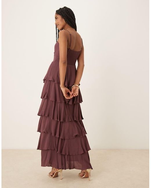 Pretty Lavish Brown Sidney Ring Maxi Dress