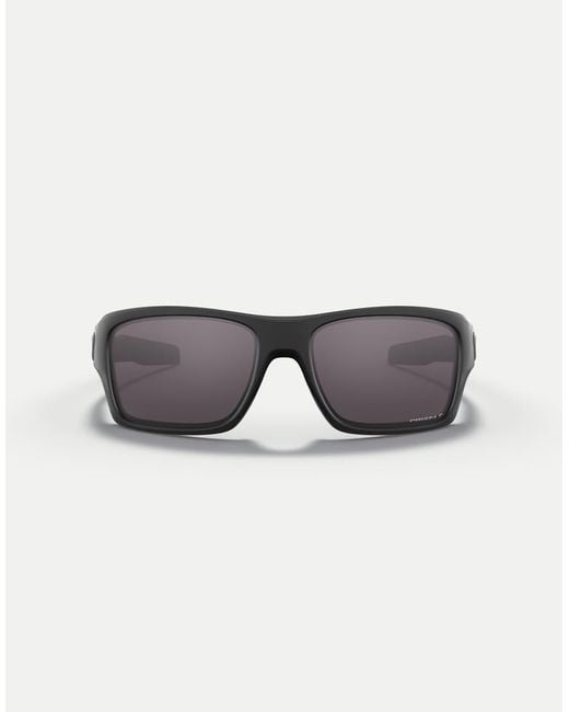 Oakley Black Turbine Rectangle Polarised Sunglasses With Lens for men