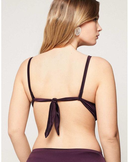 Tezenis Black Shiny Glam Push-Up Bikini Top