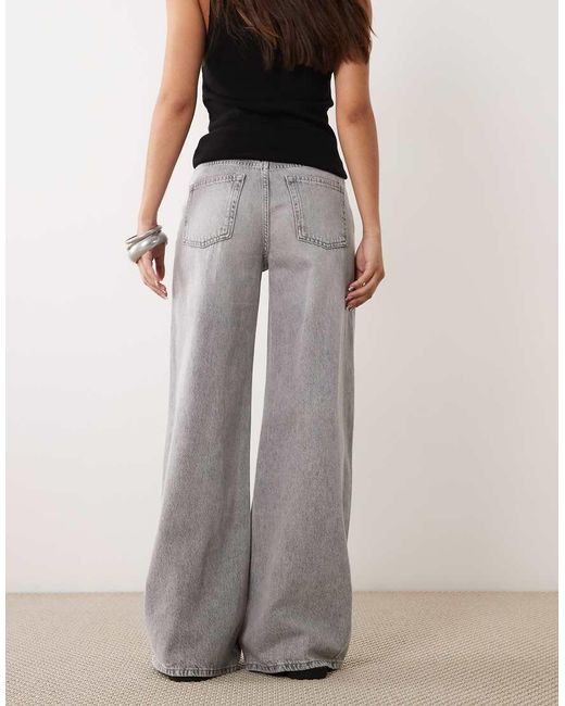 Mango Gray Teen Wide Leg Jean