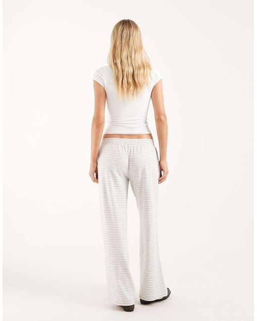 Hollister White Cosy Wide Leg Trousers
