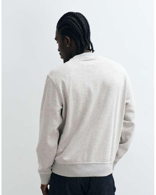 Boss Gray Tonal Chest Print Sweatshirt for men