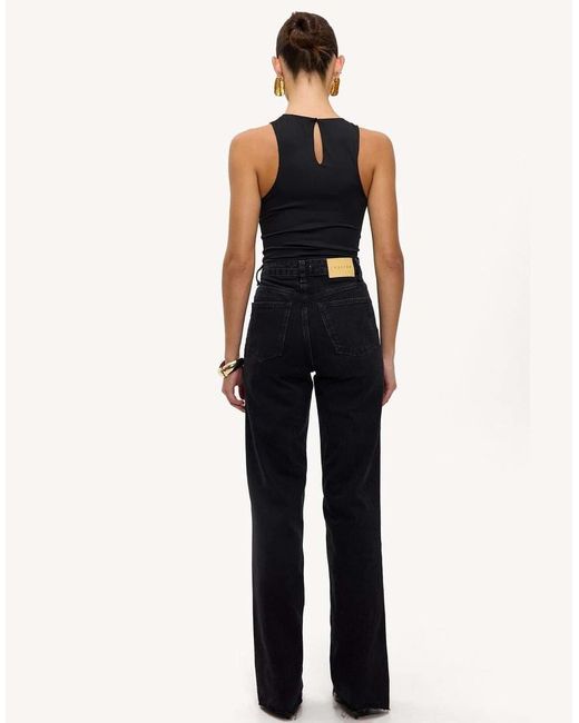 Loavies Blue The Straight Fit Ruffle Straight Jeans