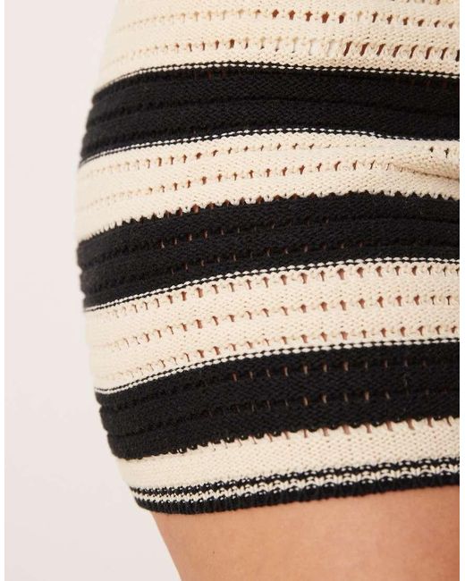 ASOS Black Asos Design Curve Sally Beach Knit Short Co Ord