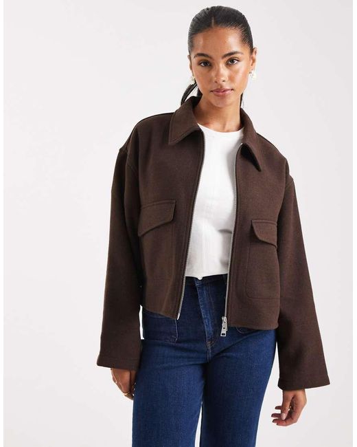 ASOS Blue Clean Formal Bomber Jacket