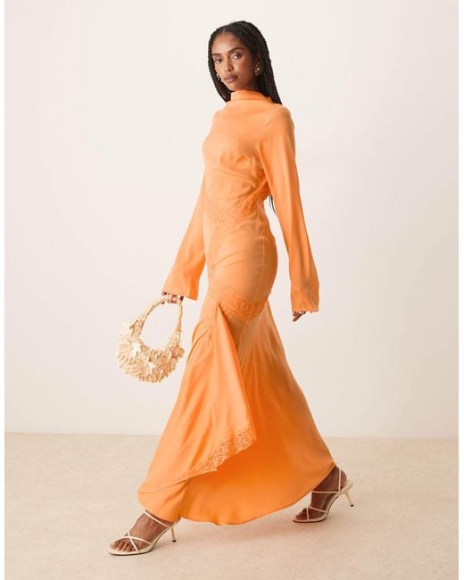 pink long hoco dress Chic Dusty Pink Long Sleevess Lace Appliques New Arrival High Split Sequined Long Prom Gowns main image 1