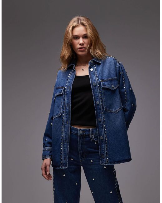 AllSaints Blue – alba – jeanshemd