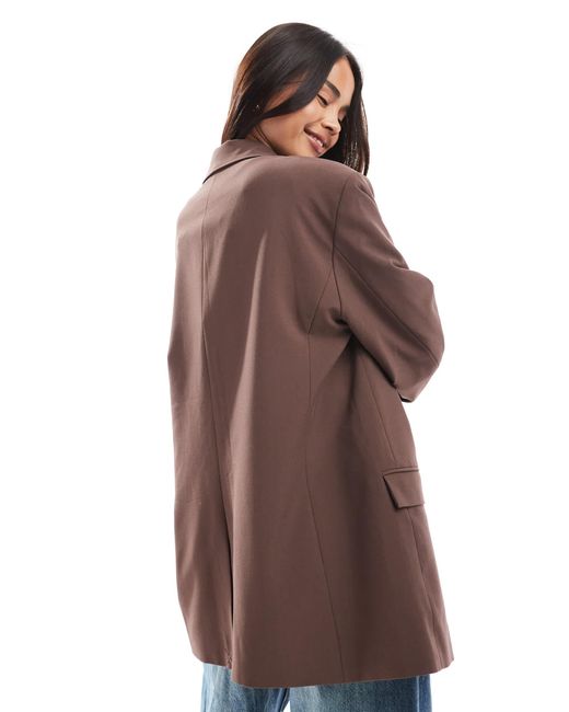 ASOS Brown Tailored Oversized Blazer