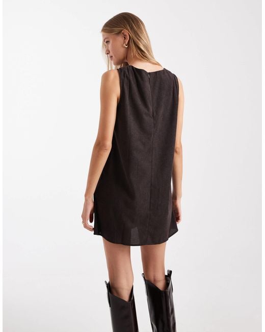 Vero Moda Black Soft Micro Cord Mini Dress