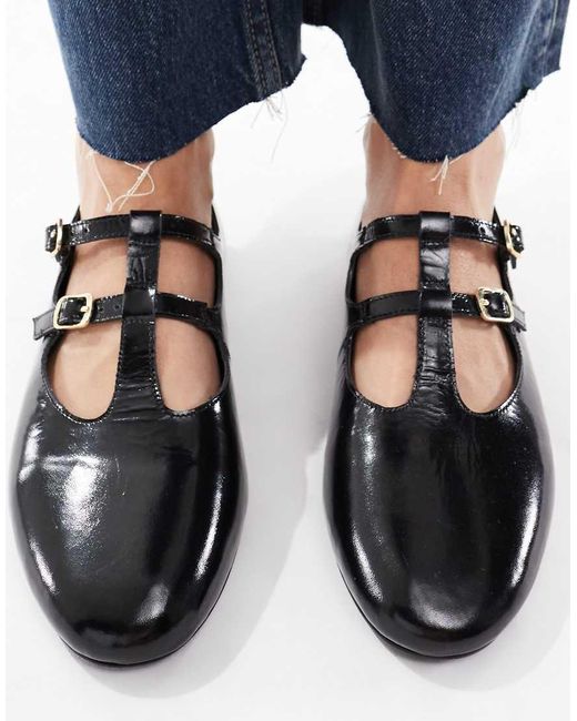 Schuh Blue Lamp Double Strap Ballet Flats