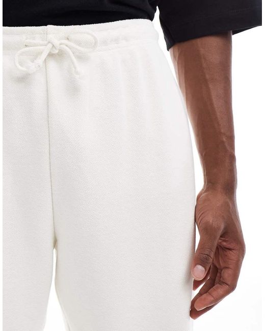 Joggers Beis Extragrandes Texturizados De (Parte De Un Conjunto)-Blanco ASOS de hombre de color White