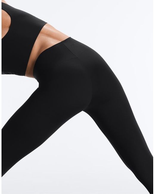 Oysho Black V-Cut Light-Touch 65Cm Ankle-Length Leggings