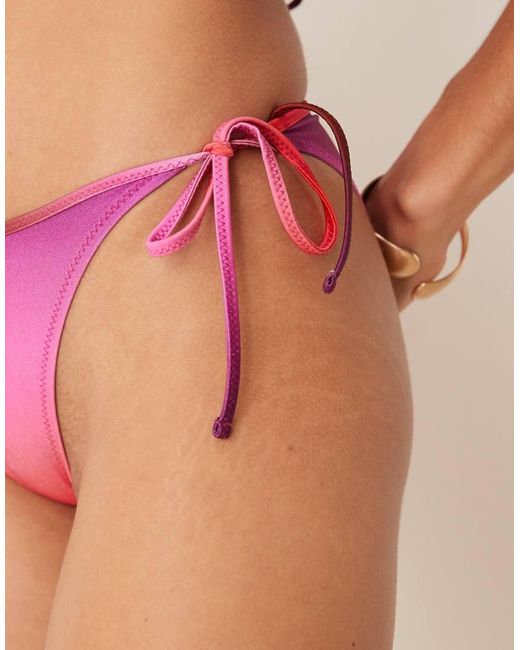 Mango Bikinibroekje Met Zonsondergang Kleurverloop in het Pink