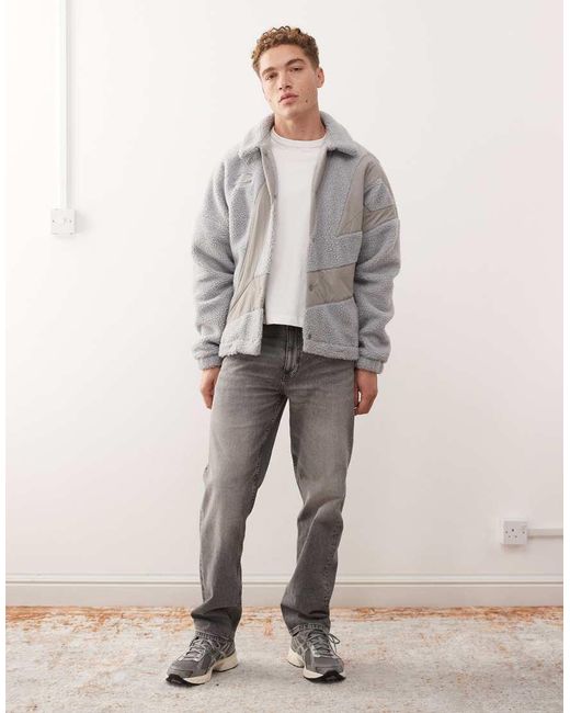 Umbro Gray Fleece Coach Jacket for men