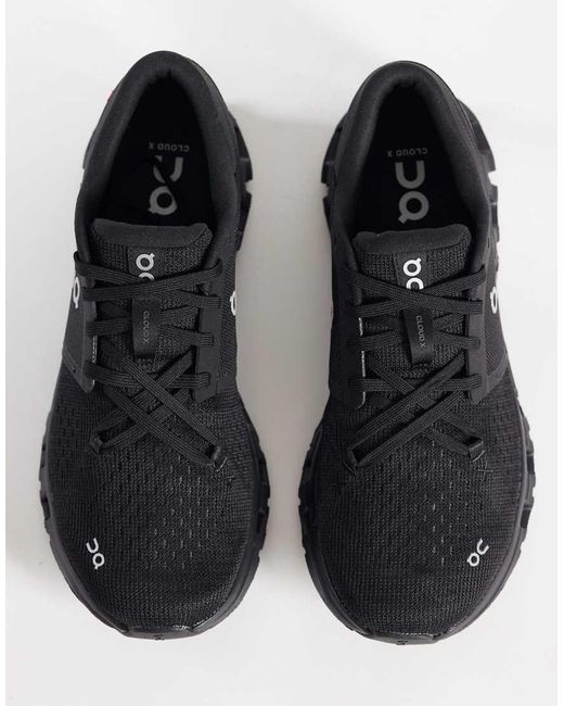 On Shoes Black Cloud X 4 Training Trainers for men
