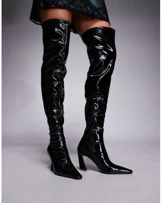 Keeper - cuissardes souples à bout effilé ASOS en coloris Black