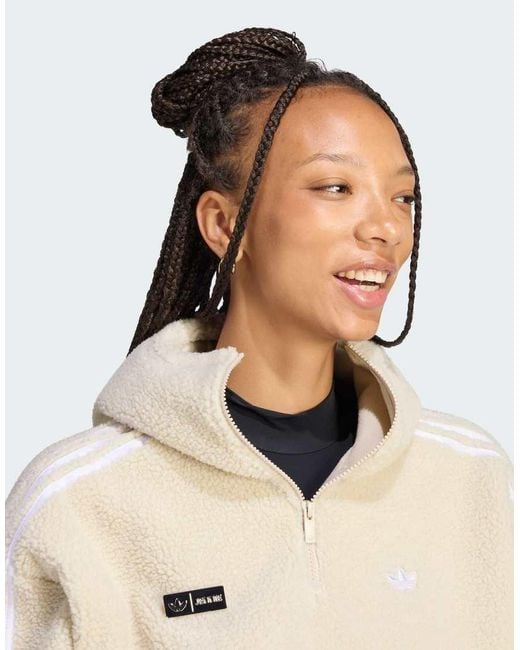 Adidas Originals Natural Adiluna Season 2 X Jennie Fleece Hoodie Jacket