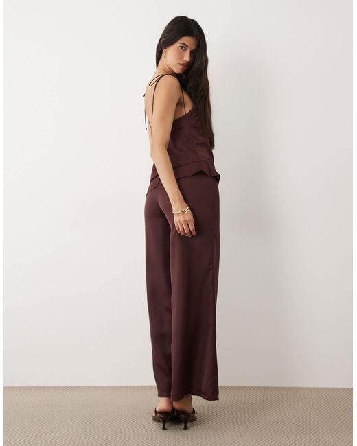 ASOS Brown Double Layer Jumpsuit